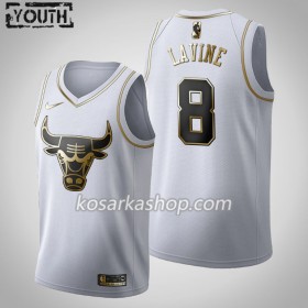 Dres Chicago Bulls Zach LaVine 8 Nike 2019-20 Bijela Golden Edition Swingman - Dječji